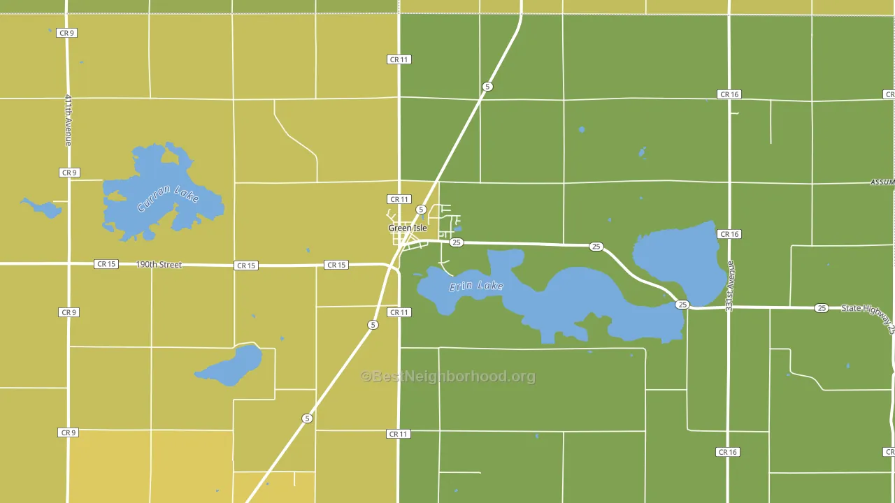 55338, MN block-group voter-turnout map