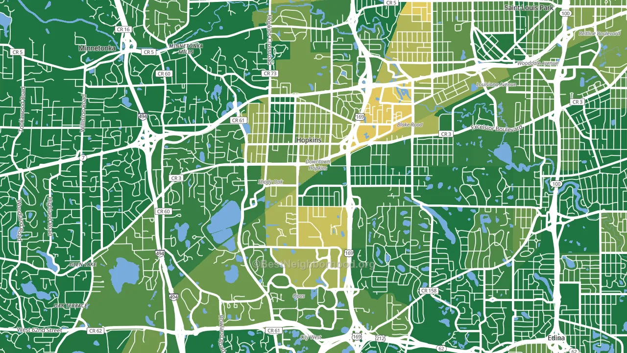 55343, MN block-group voter-turnout map