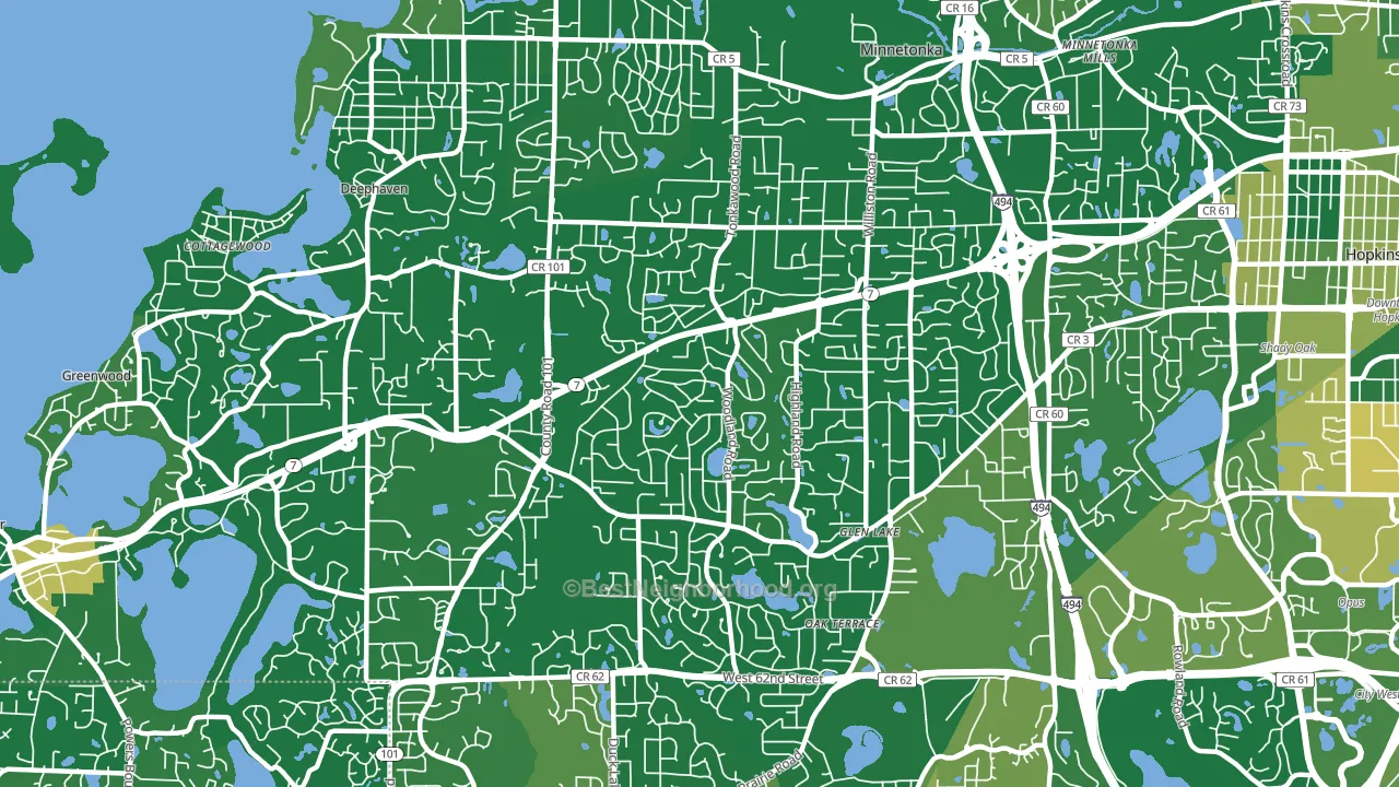 55345, MN block-group voter-turnout map