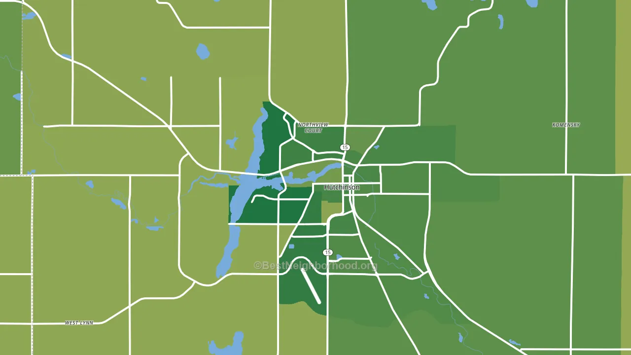 55350, MN block-group voter-turnout map