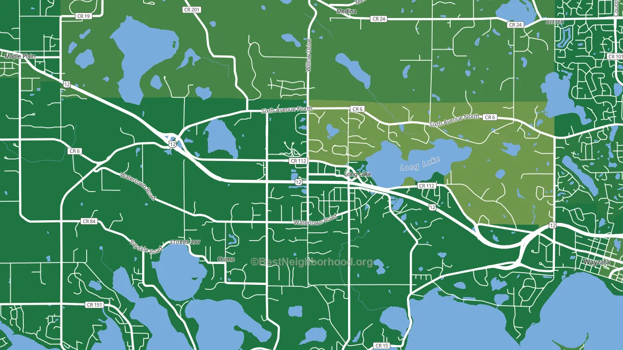 55356, MN block-group voter-turnout map