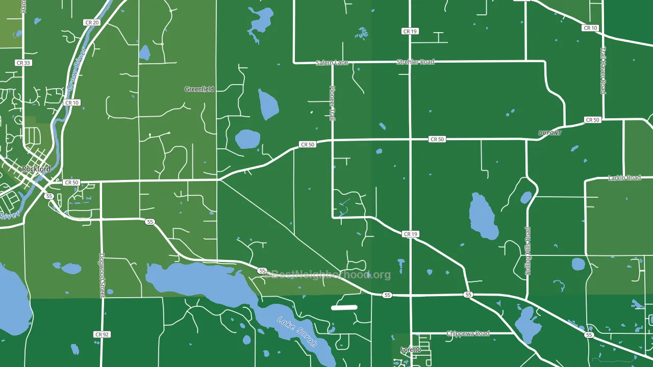 55357, MN block-group voter-turnout map
