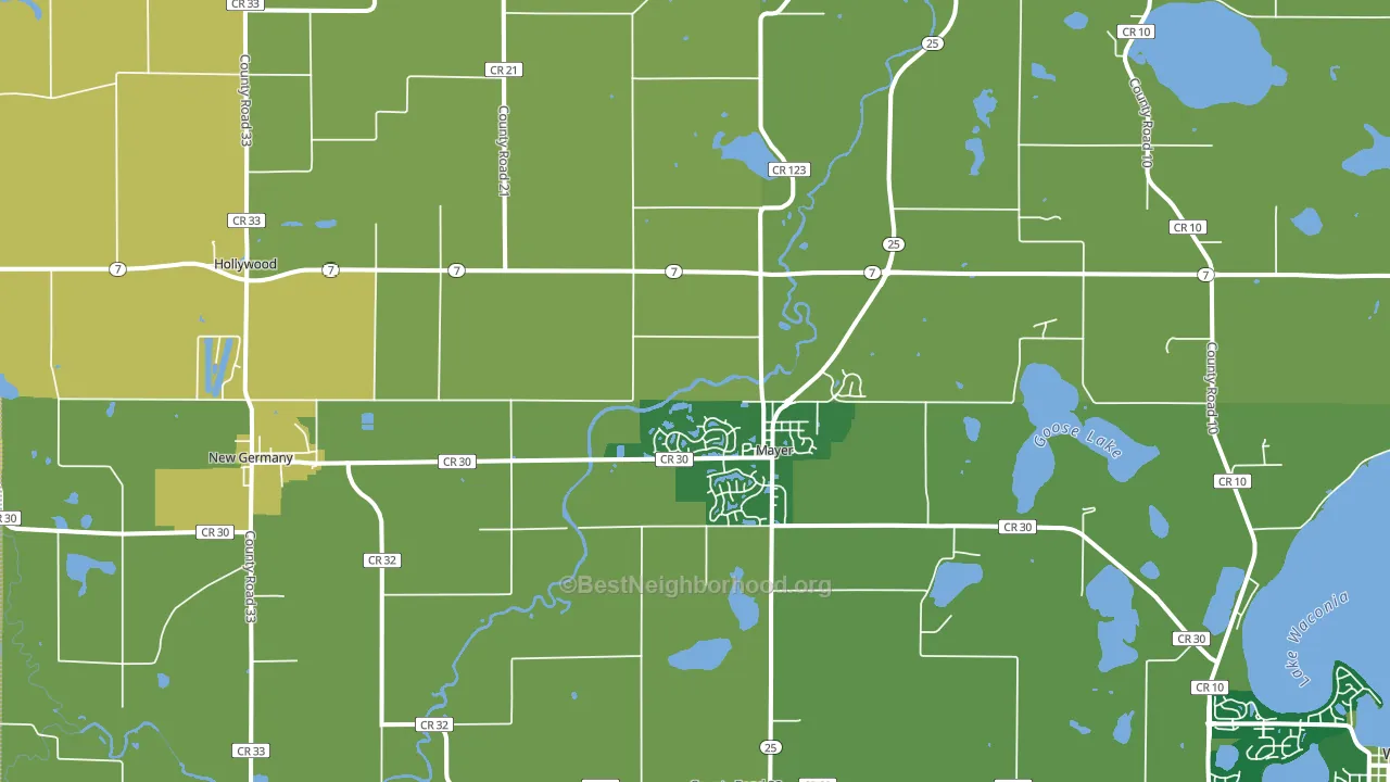 55360, MN block-group voter-turnout map