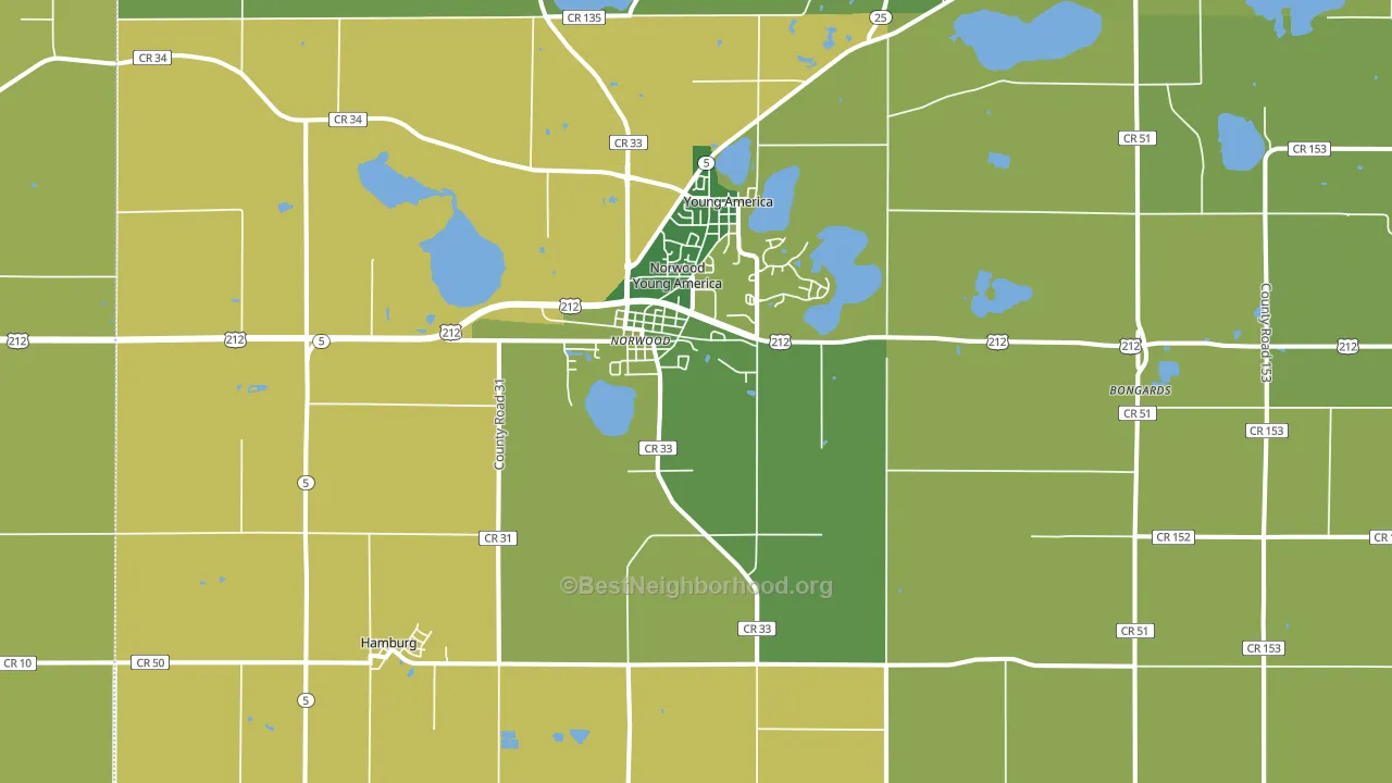 55368, MN block-group voter-turnout map