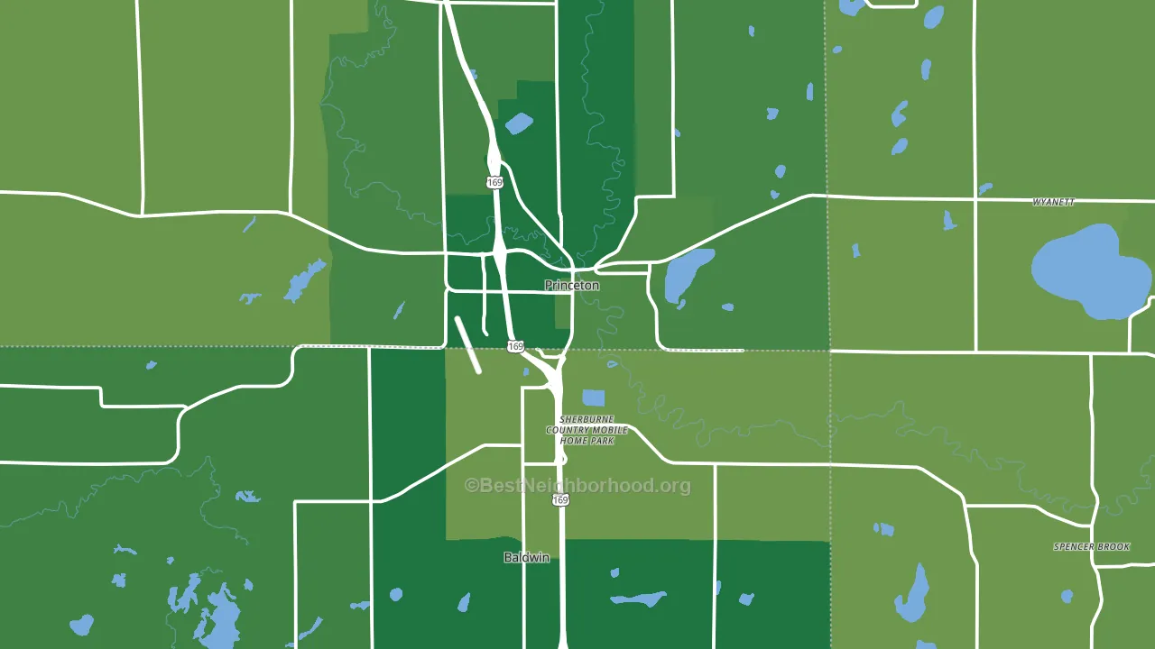 55371, MN block-group voter-turnout map