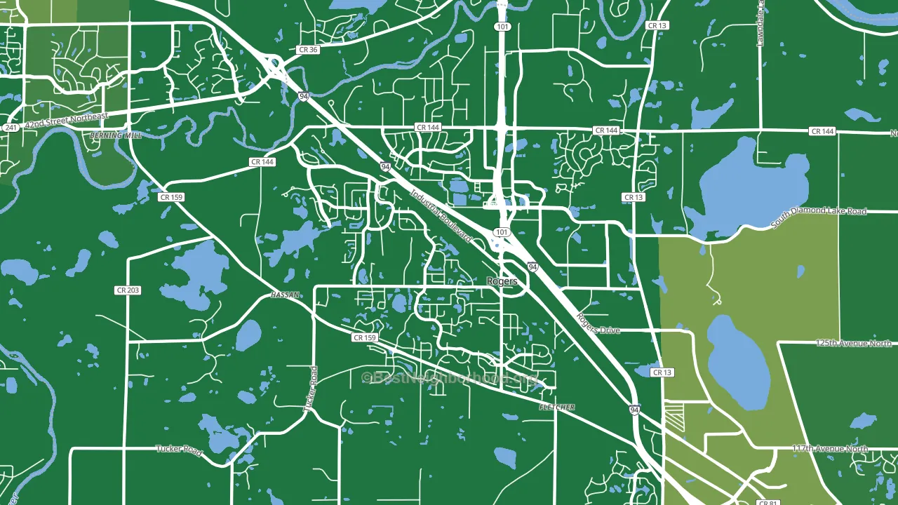 55374, MN block-group voter-turnout map