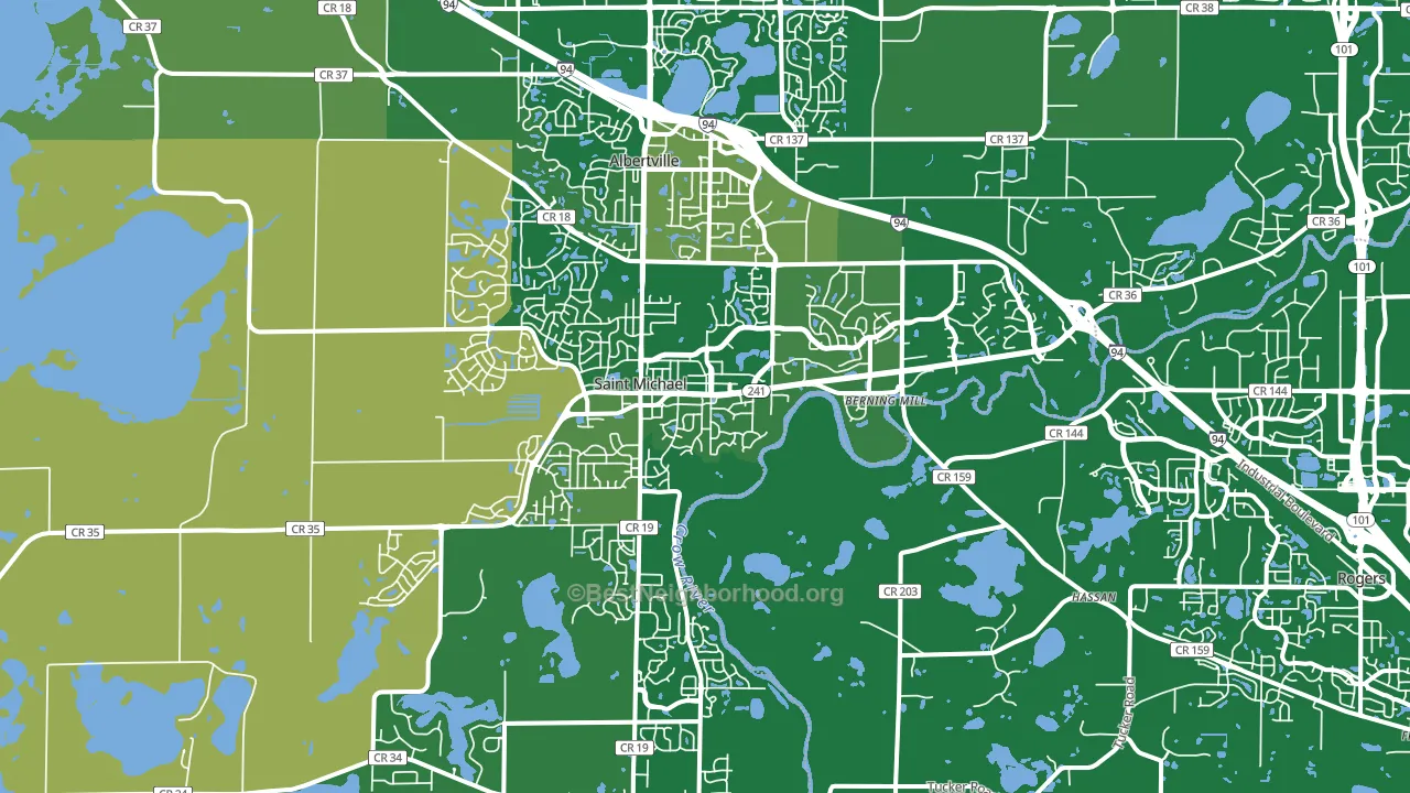 55376, MN block-group voter-turnout map