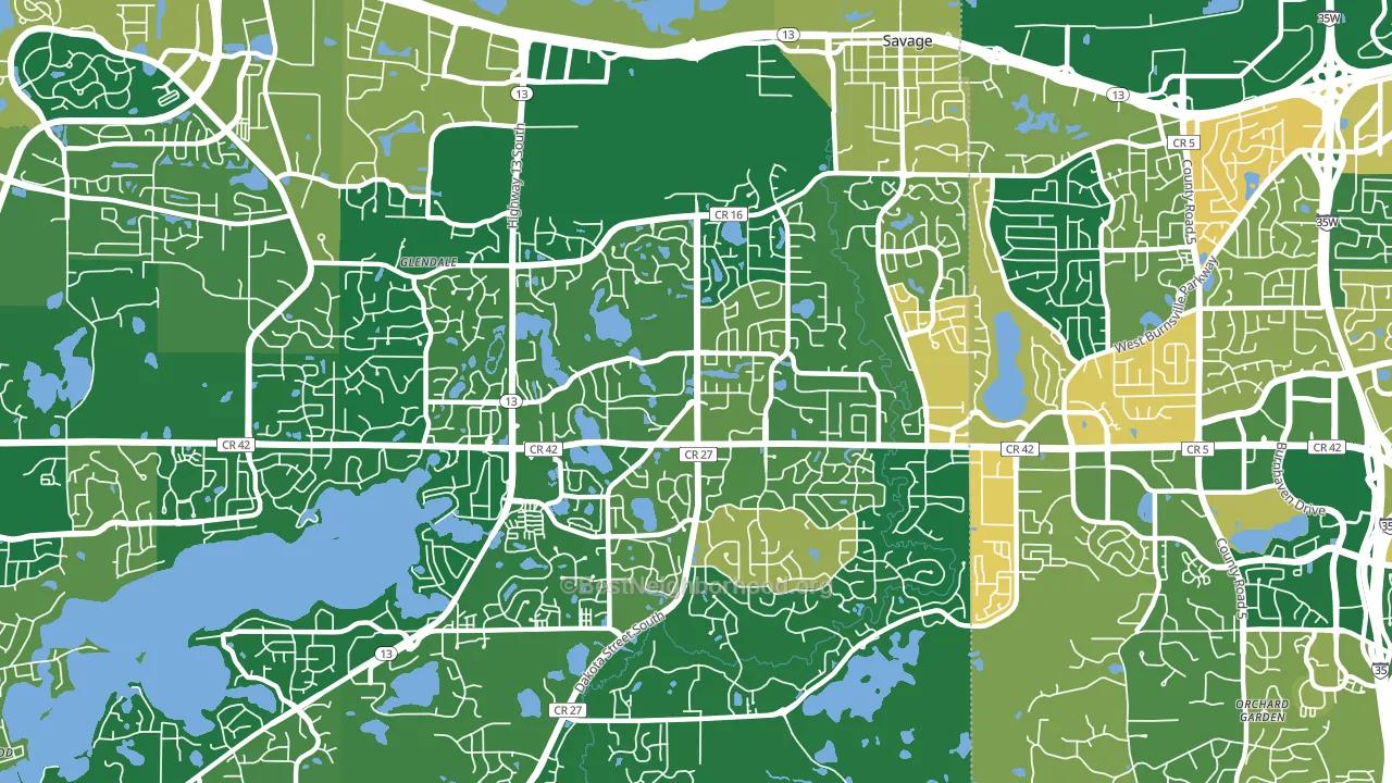 55378, MN block-group voter-turnout map