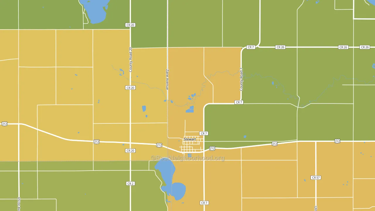 55385, MN block-group voter-turnout map
