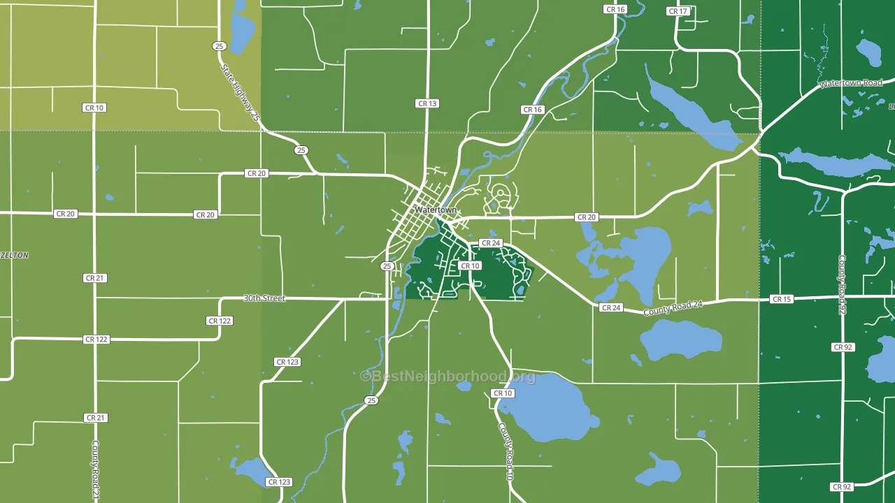 55388, MN block-group voter-turnout map