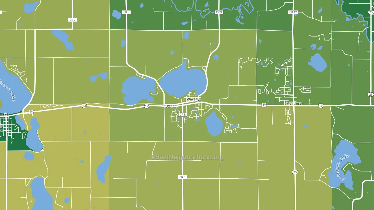 55390, MN block-group voter-turnout map