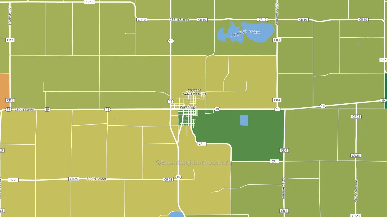 55396, MN block-group voter-turnout map