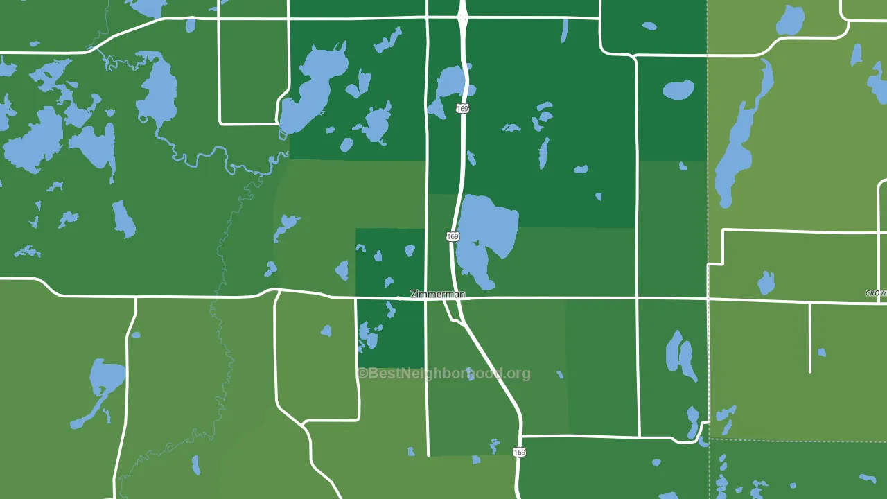 55398, MN block-group voter-turnout map