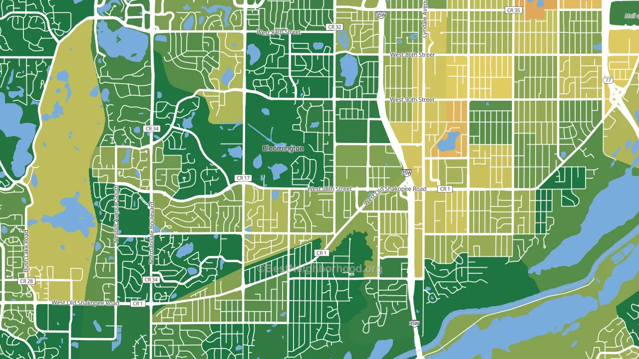 55431, MN block-group voter-turnout map