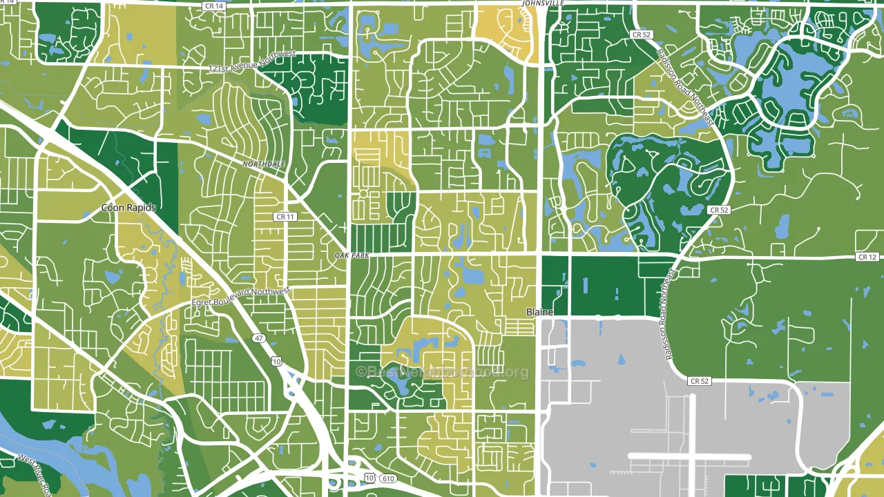 55434, MN block-group voter-turnout map