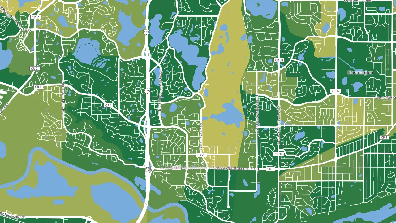 55438, MN block-group voter-turnout map