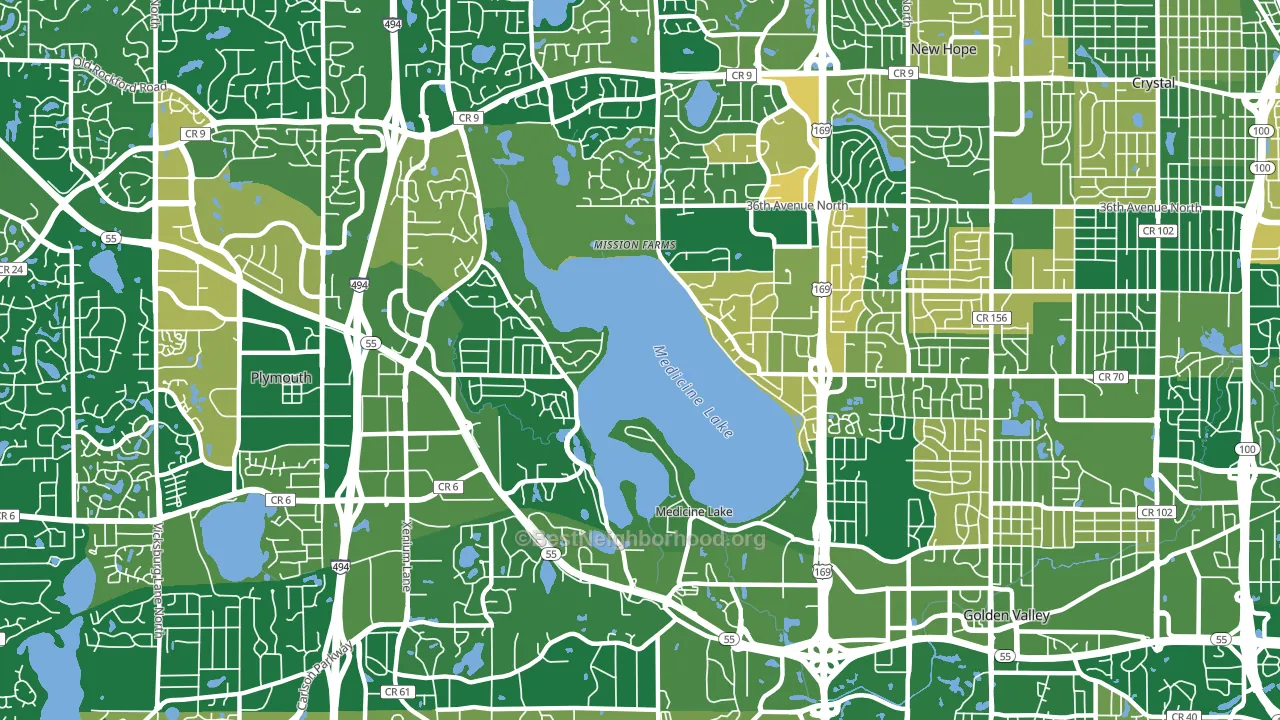 55441, MN block-group voter-turnout map