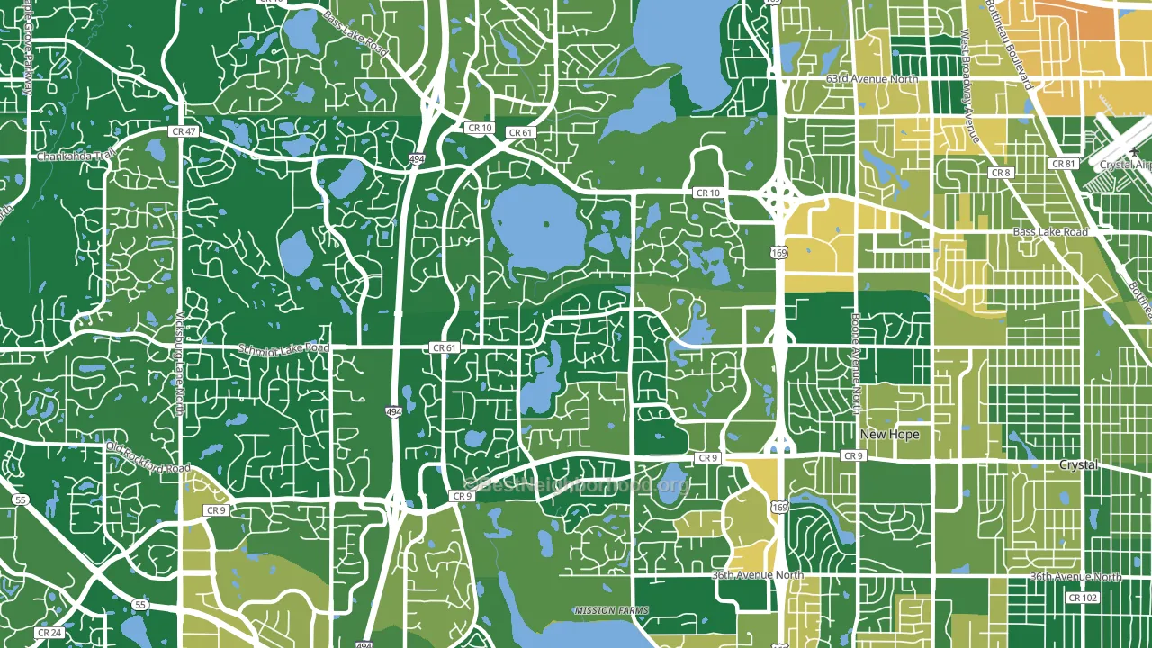 55442, MN block-group voter-turnout map