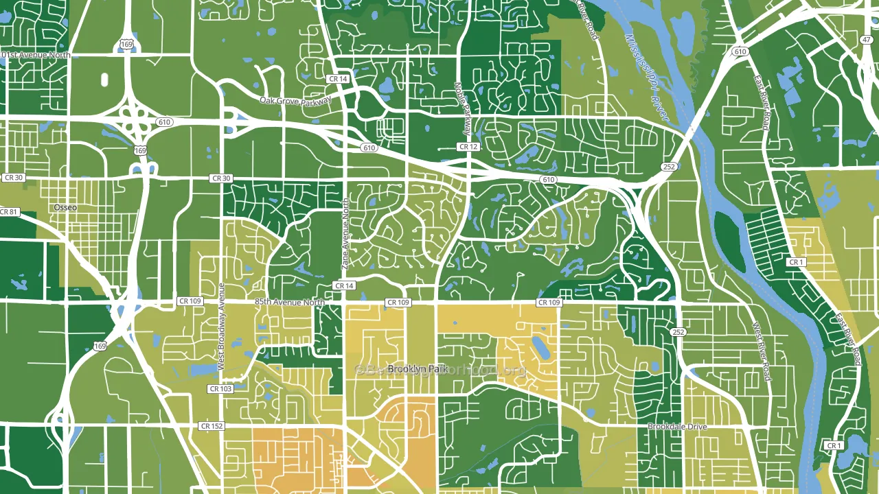 55443, MN block-group voter-turnout map