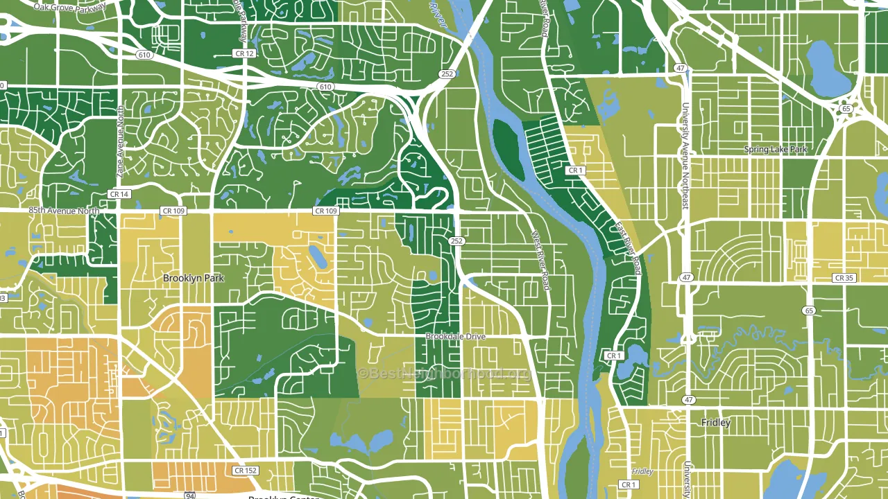 55444, MN block-group voter-turnout map