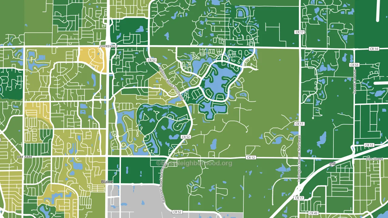 55449, MN block-group voter-turnout map
