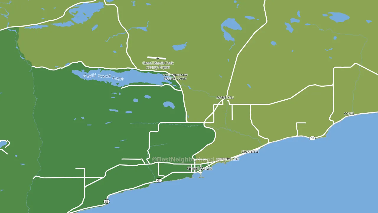 55604, MN block-group voter-turnout map