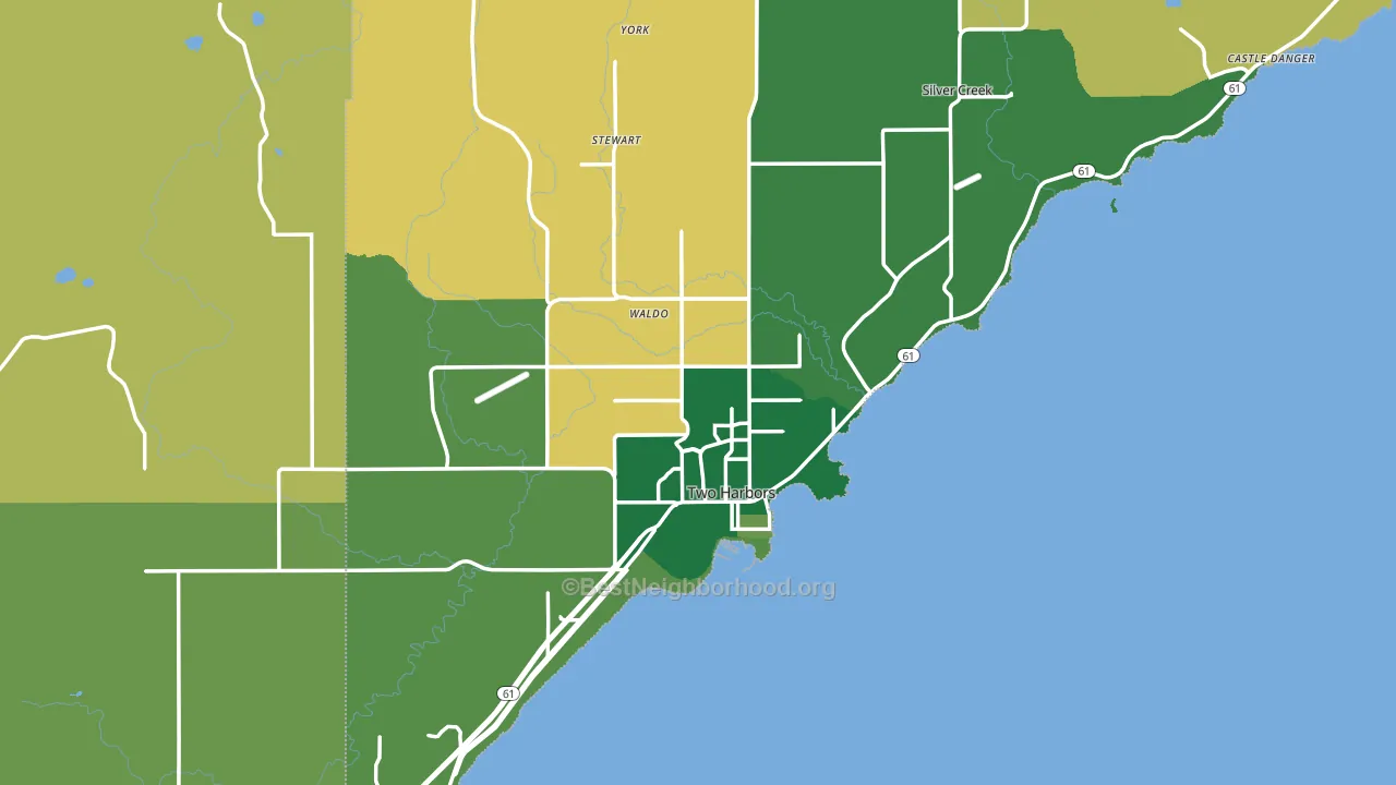 55616, MN block-group voter-turnout map