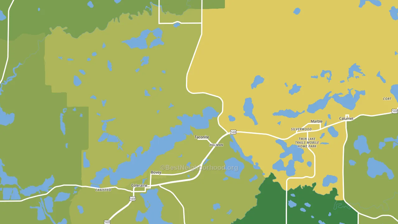 55709, MN block-group voter-turnout map