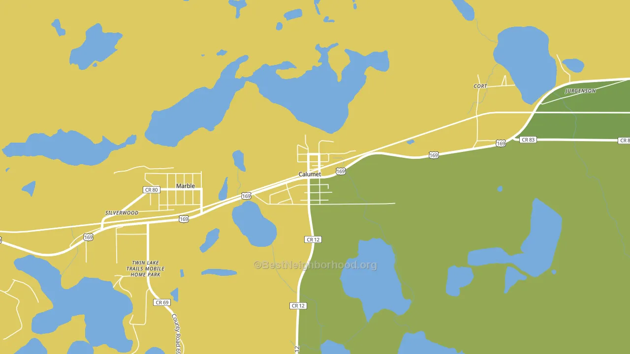 55716, MN block-group voter-turnout map