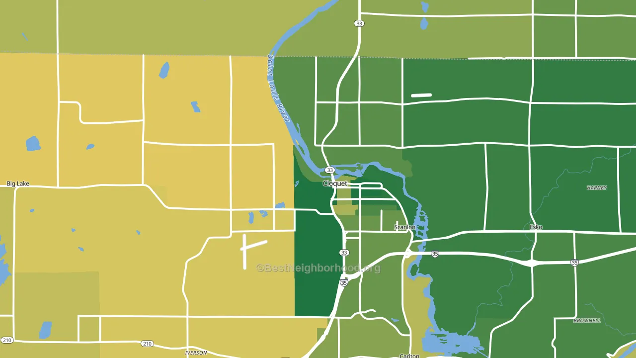 55720, MN block-group voter-turnout map