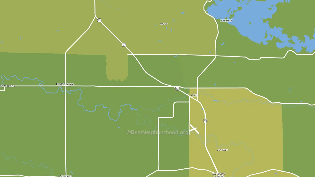 55723, MN block-group voter-turnout map