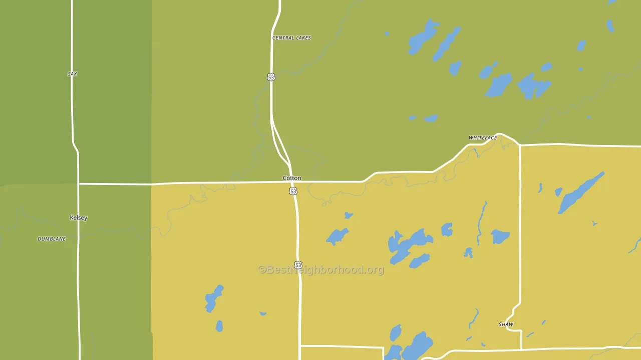 55724, MN block-group voter-turnout map