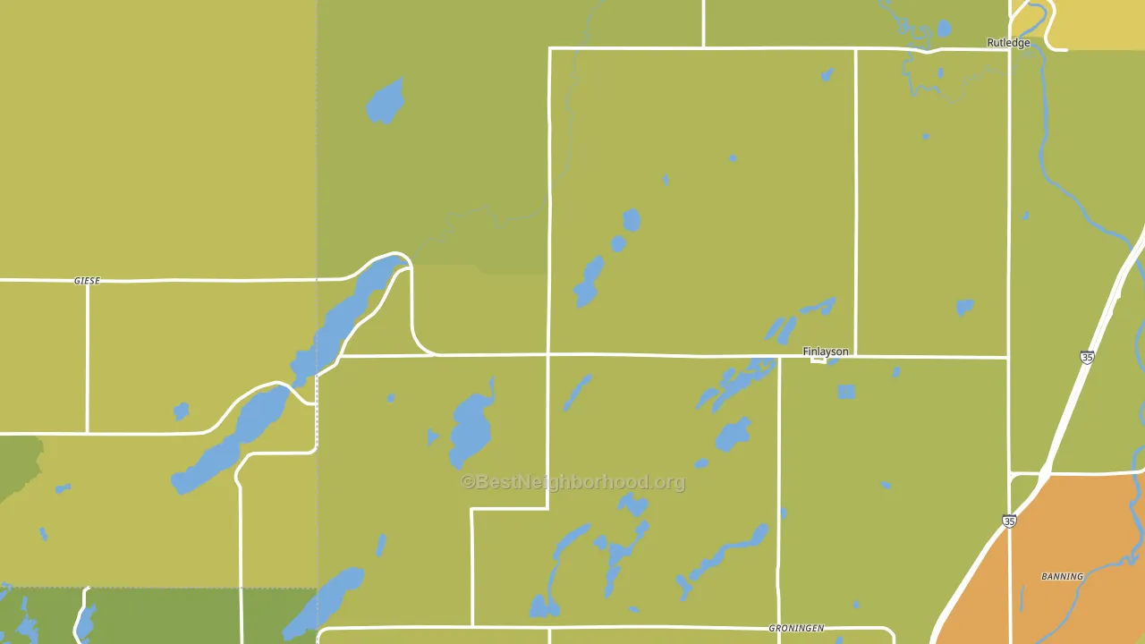 55735, MN block-group voter-turnout map
