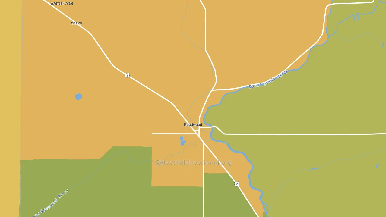 55736, MN block-group voter-turnout map