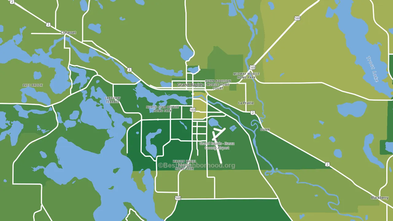 55744, MN block-group voter-turnout map