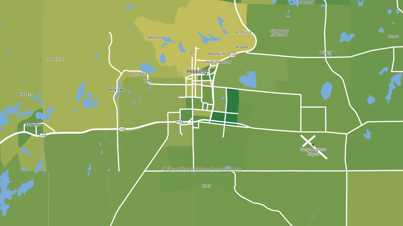 55746, MN block-group voter-turnout map