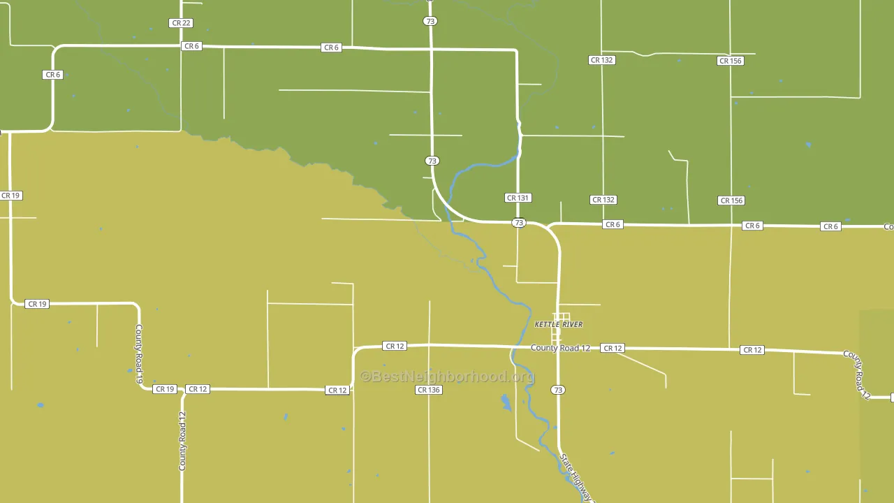 55757, MN block-group voter-turnout map