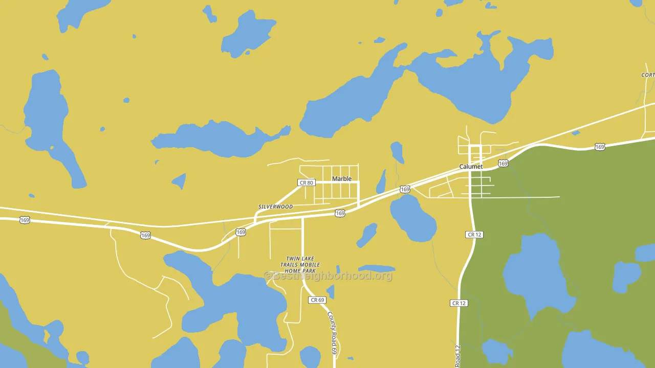 55764, MN block-group voter-turnout map