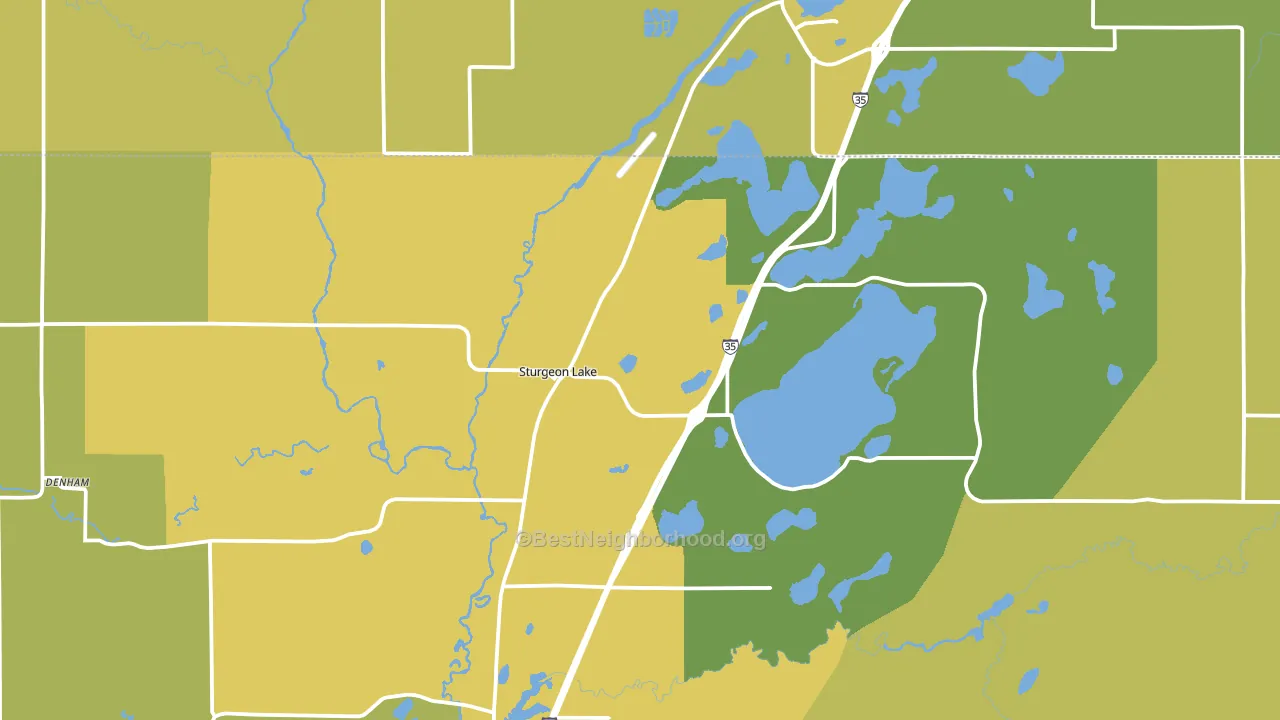 55783, MN block-group voter-turnout map