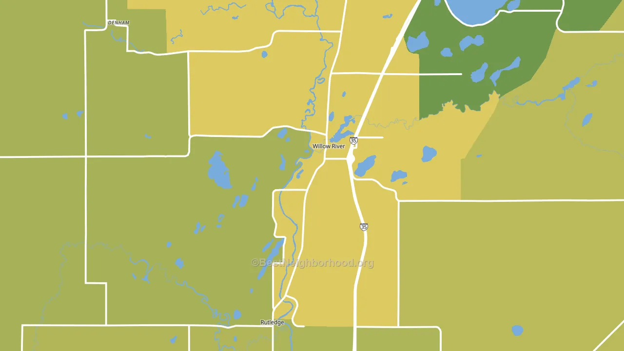 55795, MN block-group voter-turnout map