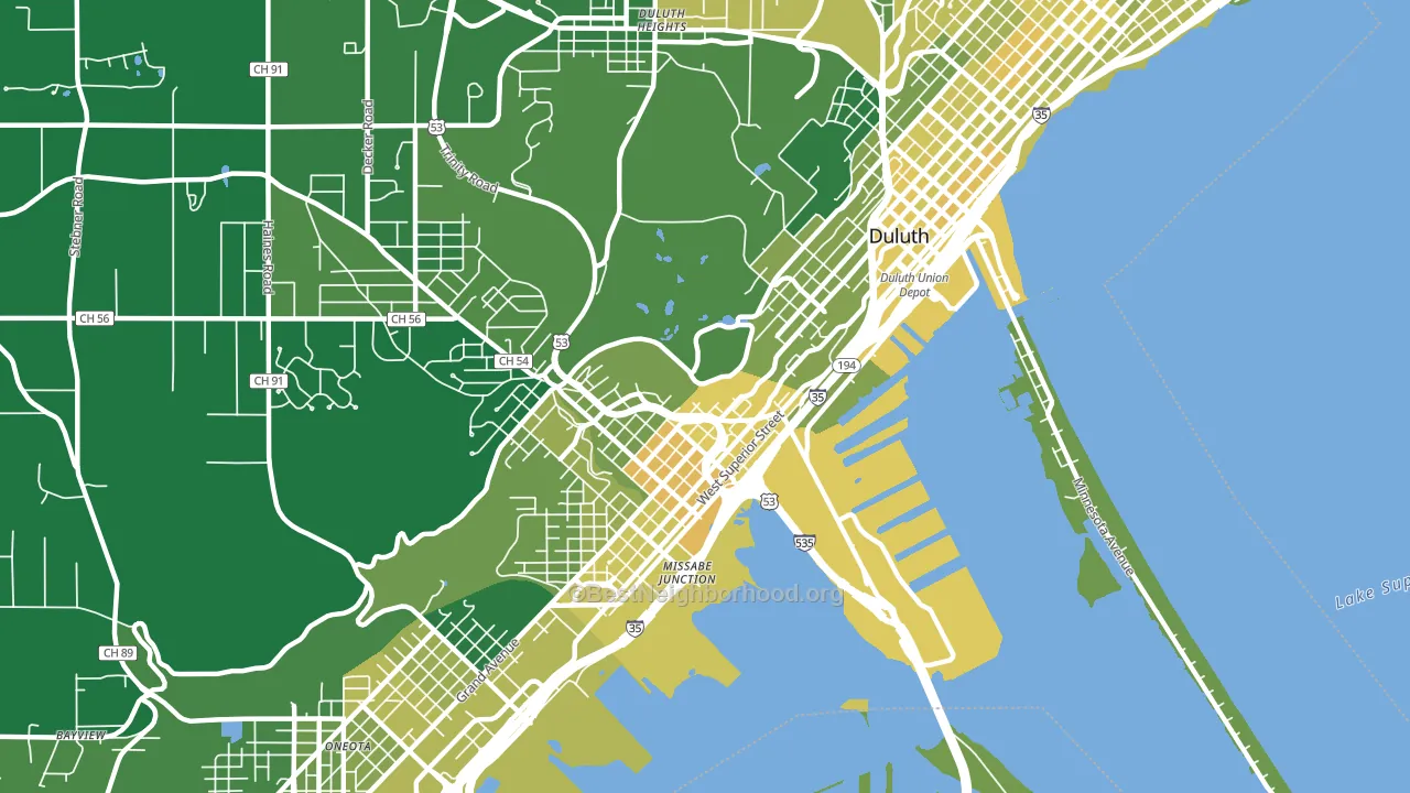 55806, MN block-group voter-turnout map