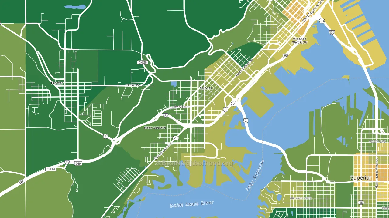 55807, MN block-group voter-turnout map