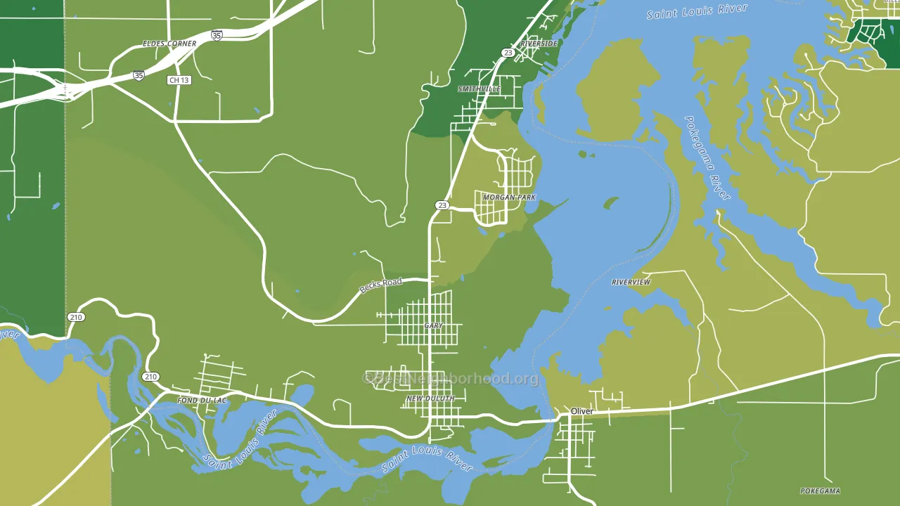 55808, MN block-group voter-turnout map