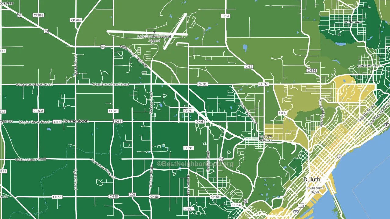 55811, MN block-group voter-turnout map