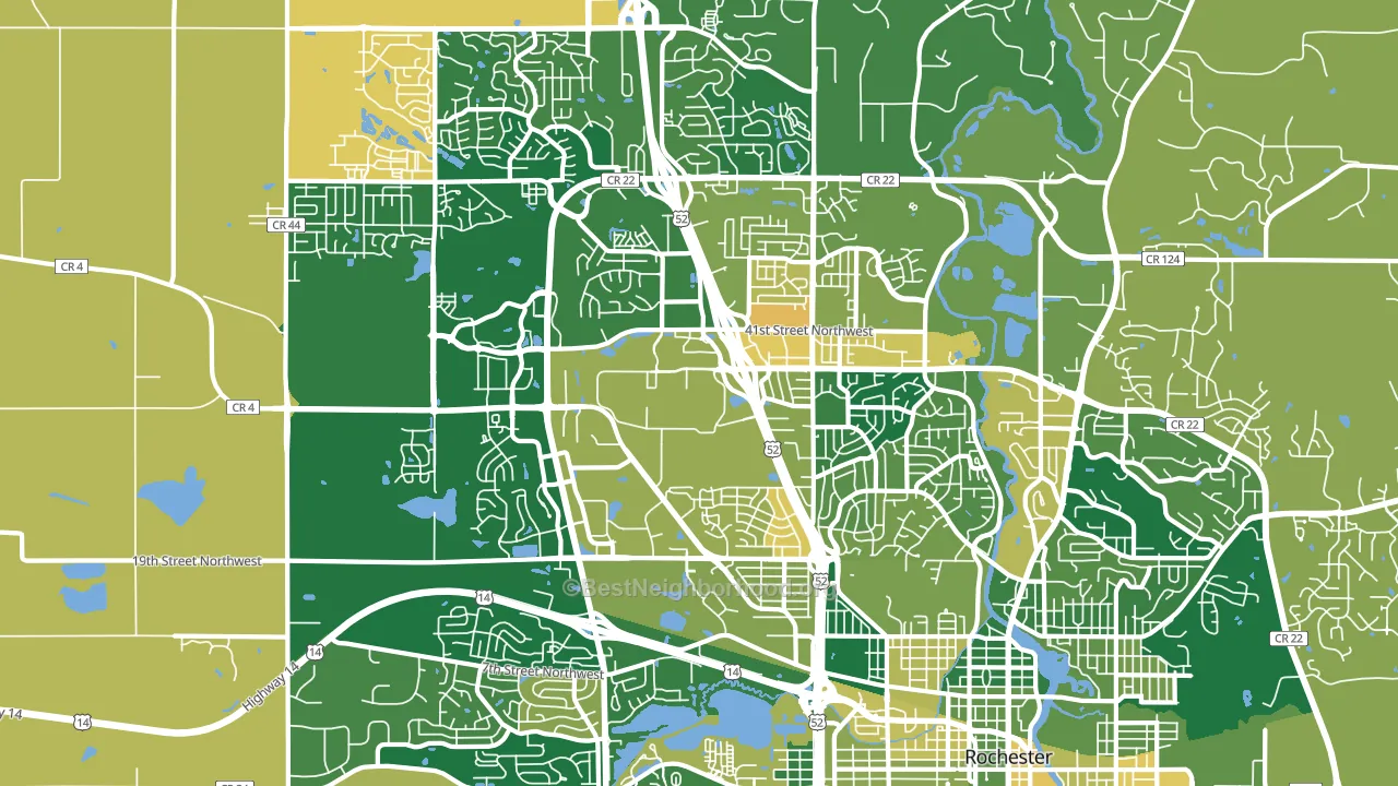 55901, MN block-group voter-turnout map