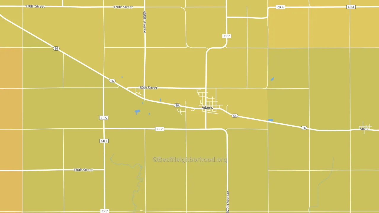 55909, MN block-group voter-turnout map