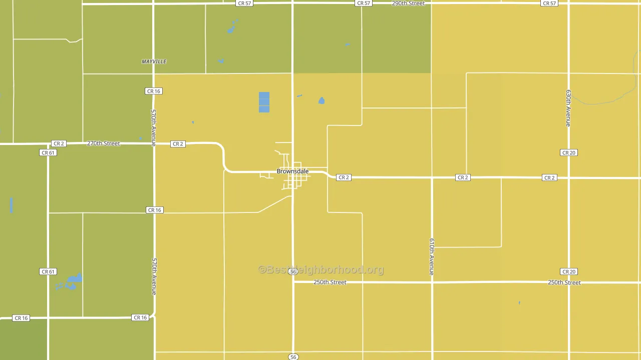 55918, MN block-group voter-turnout map