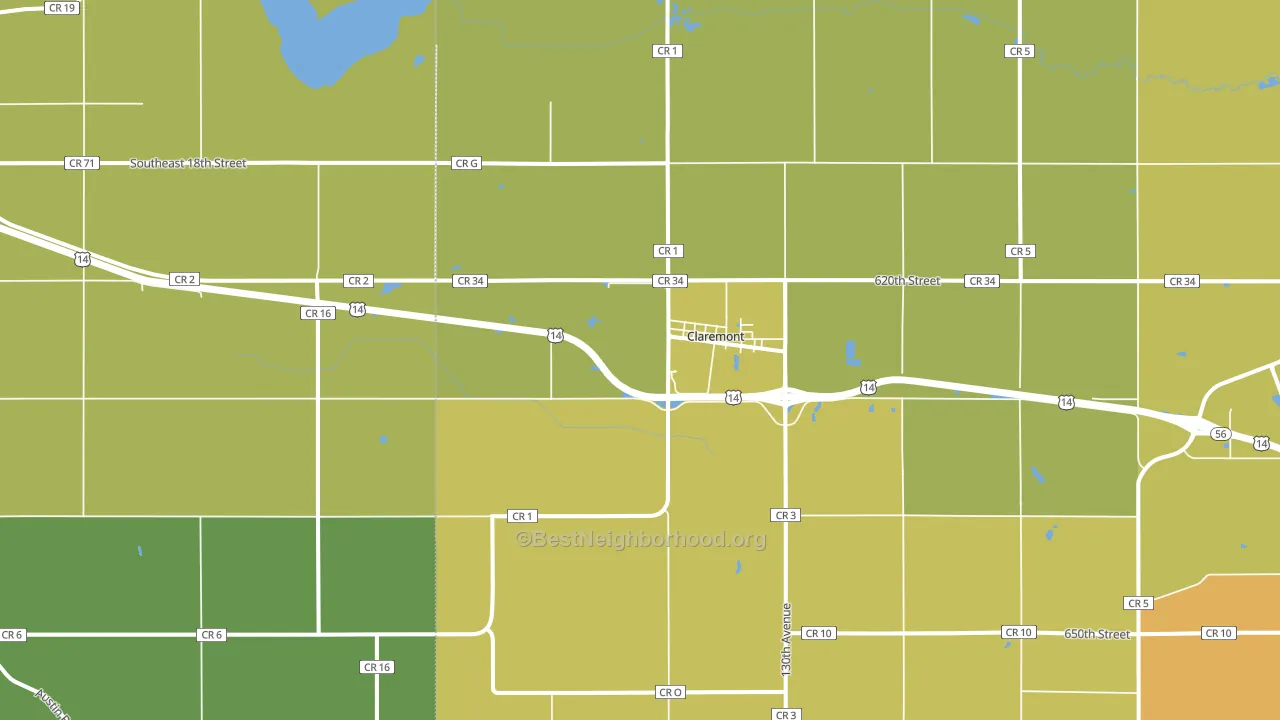55924, MN block-group voter-turnout map
