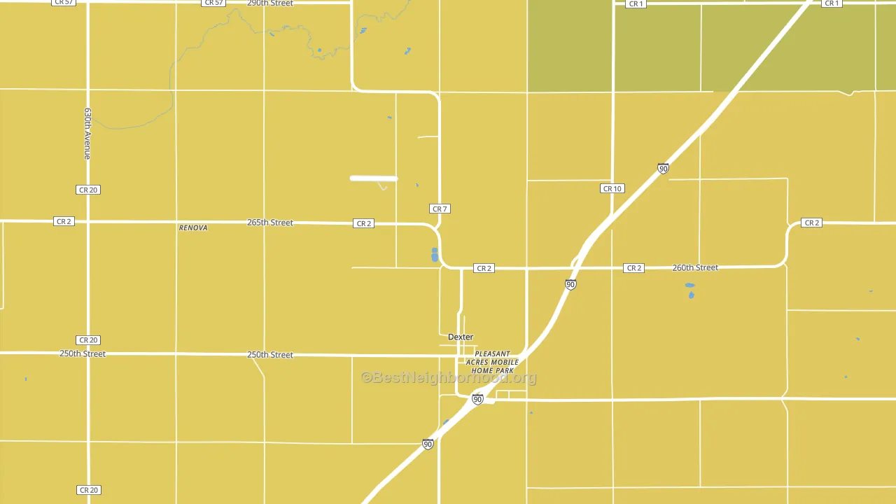 55926, MN block-group voter-turnout map