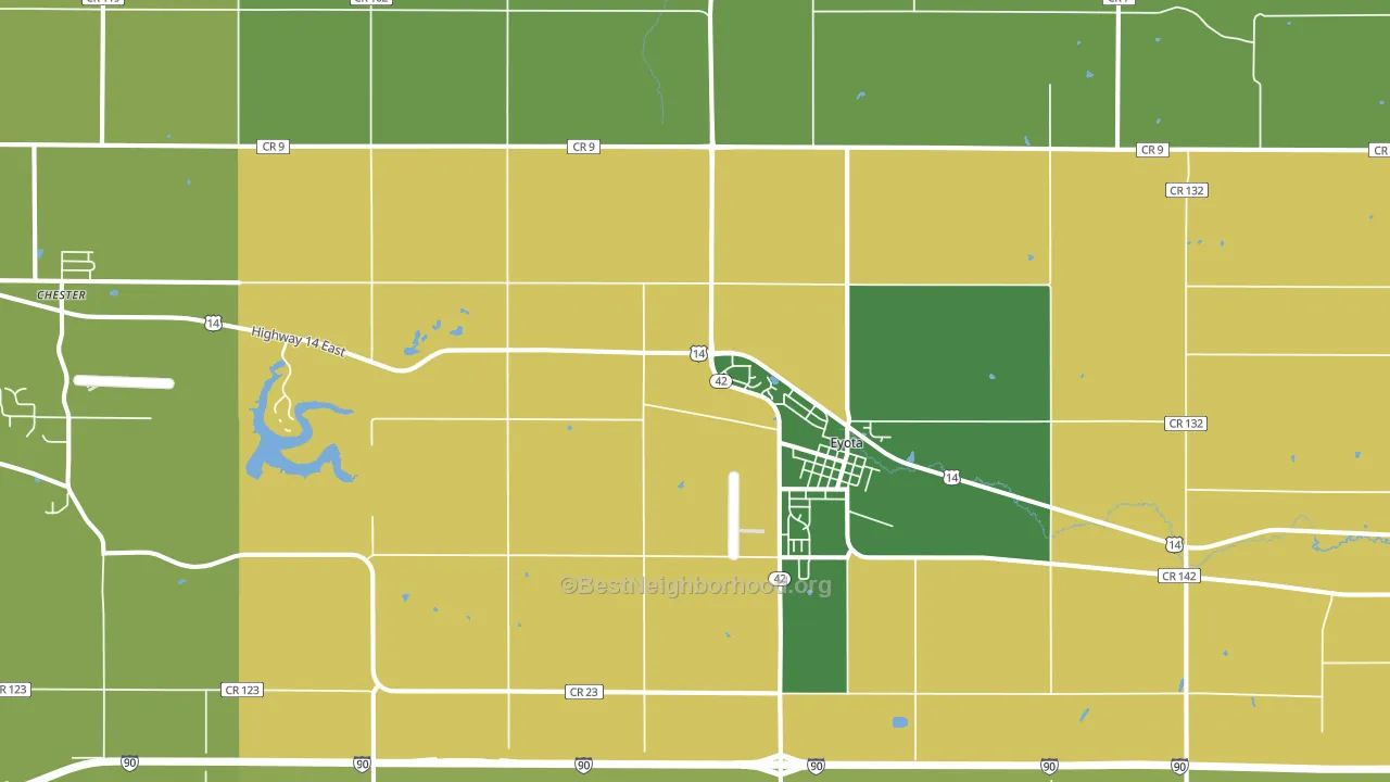 55934, MN block-group voter-turnout map